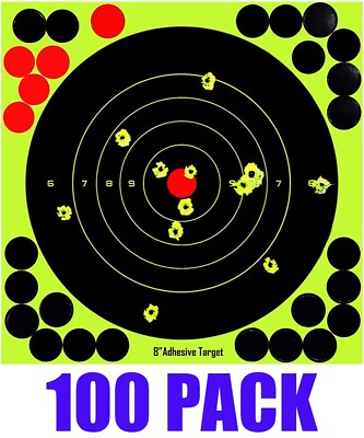 #ad 100x8quot; Shooting Target Rifle Gun Adhesive Stick Splatter Reactive Practice Range