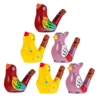#ad 6Pcs Baby Bath Toys Kids Water Bird Whistle Bird Whistle for Kids