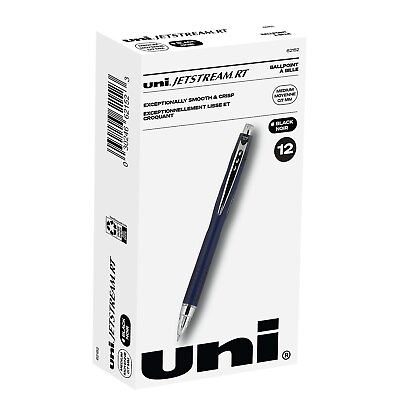 #ad uni ball uni Jetstream RT Ballpoint Pens Fine Point 0.7mm Black Ink Dozen