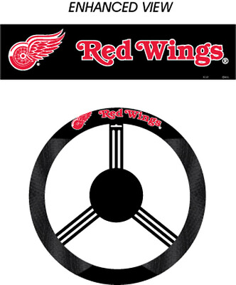 #ad NHL Hockey Detroit Red Wings Mesh Steering Wheel Cover Auto Car Truck