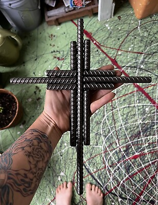 Handmade Welded Rebar Cross For Your Home Or Yard