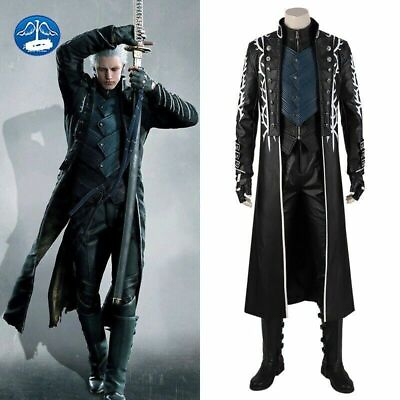 #ad Cosplay Game Devil May Cry 5 Vergil Dante Nero Costume Boots Halloween Outfits