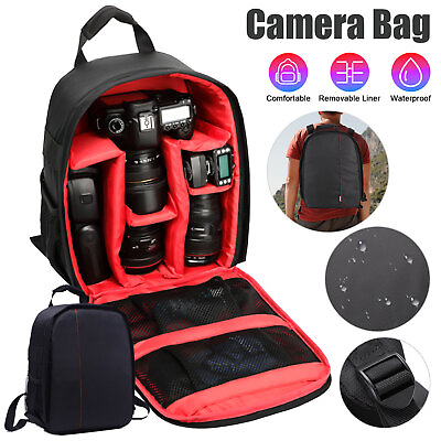#ad Camera Case Shoulder Backpack Bags for DSLR Sony Nikon Canon Digital Waterproof