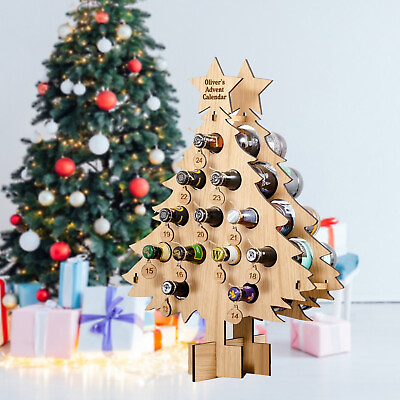 #ad 24Day Christmas Tree Shaped Wine Bottle Rack Christmas Advent Countdown Calendar