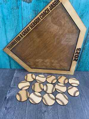 #ad Thanks For a Great Season Homeplate Plaque Personalized Coach Gift Baseball