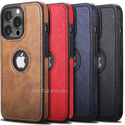 Shockproof Leather Luxury Case For iPhone 14 14 Plus 13 12 11 Pro Max Slim Cover $9.49