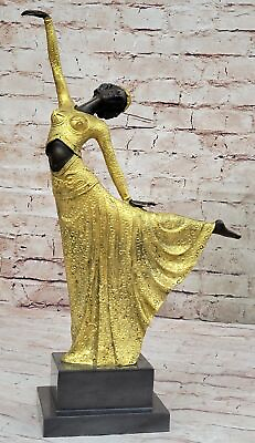 #ad Elite Art Deco Hot Cast Bronze Dancer Sculpture Museum Quality Masterpiece Sale