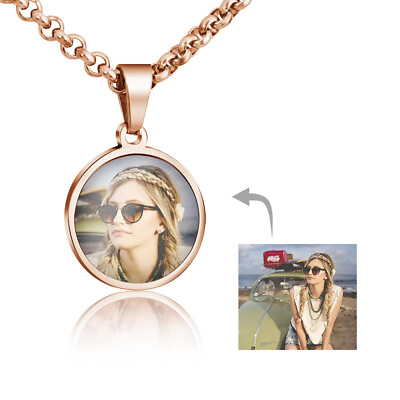 Personalized Locket Photo Necklace Custom Picture Pendant Gifts for Women Girls