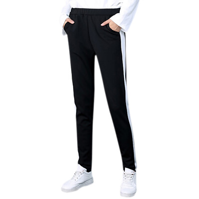 #ad Fashion Side Striped Pants Women Loose Pencil Pants Spring Autumn Casual7235