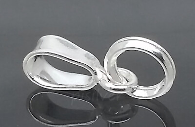 #ad 925 Sterling Silver Small Bail Split Ring Charm Pendant Clasp Connector Finding