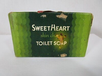#ad 1950#x27;s Vintage SWEET HEART Skin Charm Beauty Grandma Soap NOS New 1 Bar in Box