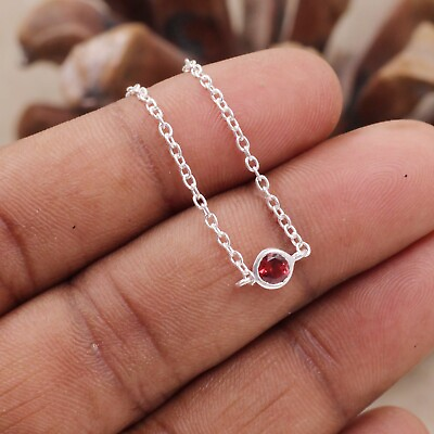 #ad Garnet Necklace 925 Silver Sterling Jewelry Thanksgiving Gift Necklace 162quot;