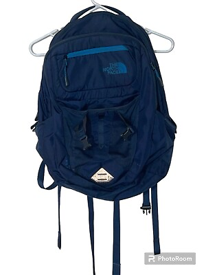 #ad #ad North Face Backpack Blue Recon Flexvent Rucksack Padded School Hiking Gym Travel
