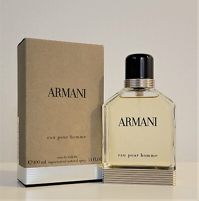 #ad Armani Eau pour homme by Giorgio Armani 3.4 oz 100 ml Edt spy cologne for men