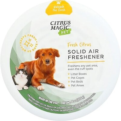 #ad Citrus Magic Pet Odor Eliminator Solid Air Freshener Fresh Citrus 8 Ounce 1pk