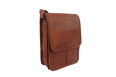 #ad 12 In Leather Messenger Bag A4 Satchel Laptop Handbag Crossbody Shoulder Bags