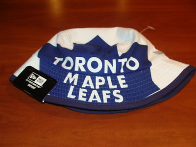 Toronto Maple Leafs Cap Hat Infant New Era Bucket Kids White Blue NHL Hockey C $34.99