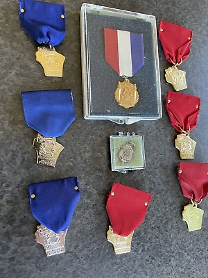 #ad Vintage BROOKFIELD EAST WI High School Band Medals...WSMA* Lot Of 9 *