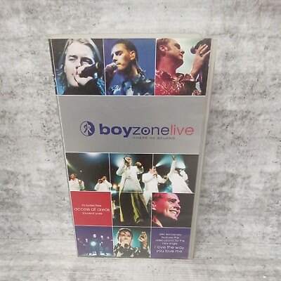 #ad Boyzone Live Where we Belong Movie Video Cassette Tape