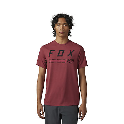 #ad Fox Racing Mens Non Stop Short Sleeve Tech Tee T Shirt TruDri Comfort Scarlet