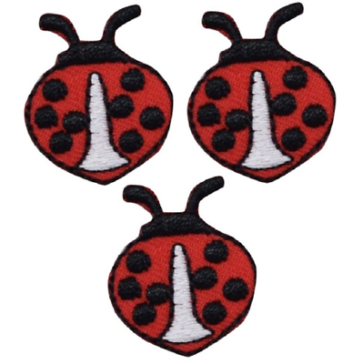#ad Mini Ladybug Applique Patch Insect Bug Badge 1quot; 3 Pack Iron on