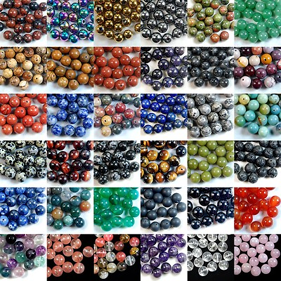 #ad Wholesale Lot Natural Gemstone Round Spacer Loose Beads 4mm 6mm 8mm 10mm 12mm