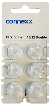 #ad Siemens Click Dome 10 12 mm Double For RIC Hearing Aids 6 Domes Each