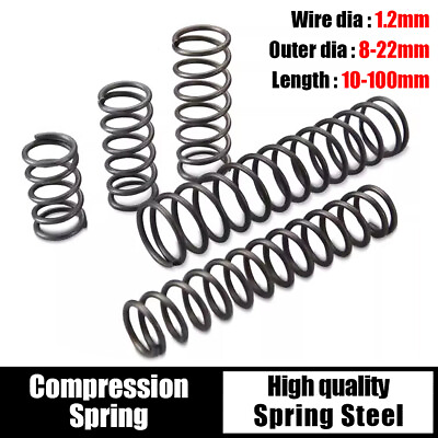 #ad Release Spring Pressure Compressed Spring 1.2mm Wire Diameter Return Spring