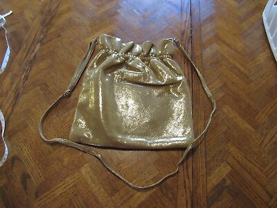 #ad HOBO gold leather bag