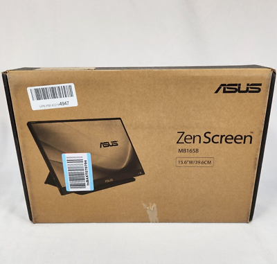 #ad New ASUS ZenScreen MB165B 15.6 in Portable 1080 LED USB Monitor Black WIdescreen