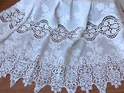 #ad Off white Cotton Lace Fabric Retro Cotton Eyelet Fabric Dress Fabric By The Yard
