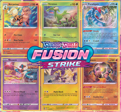 #ad Pokemon TCG SWSH Fusion Strike Choose Your Card Holo Reverse Holo C UC NM
