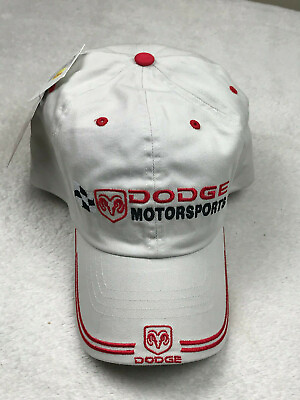 #ad Dodge Racing Motorsports Ram Embroidered Baseball Golf Hat Putty Adjustable NEW