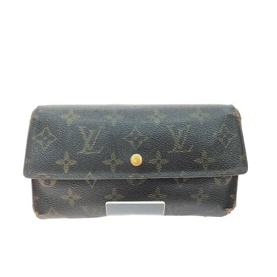 #ad Louis Vuitton Ladies Trifold Long Wallet Monogram Porte Tresor International M6