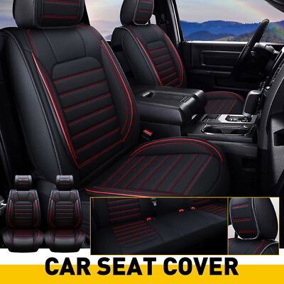 #ad Waterproof PU Leather 5 Seat Car Seat Custom Covers For Toyota Tundra 2008 22 EA
