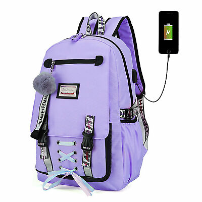 Backpack School Laptop Bag Travel Camping Hiking Rucksack Office Backpack Purple $20.90