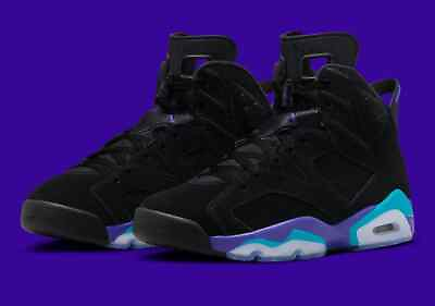 #ad Nike Air Jordan 6 Retro #x27;Aqua#x27; Black Concord Aquatone CT8529 004 Men#x27;s Sizes New
