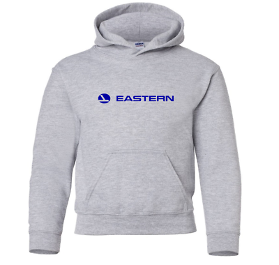 #ad Eastern Airlines Retro Logo US Aviation Travel Fly Gray Hoodie Hooded Sweatshirt