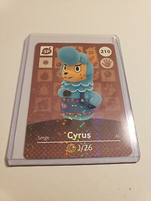 #ad SUPER SALE Cyrus # 210 Animal Crossing NINTENDO Amiibo Card Series 3 MINT