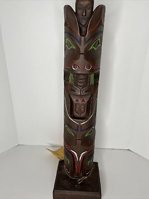 #ad Alaskan Klana of Alaska Wooden Totem Pole