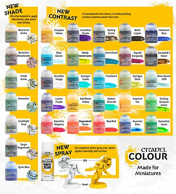 #ad Citadel Warhammer Colour Contrast Paints 18 ml All 59 Paints available