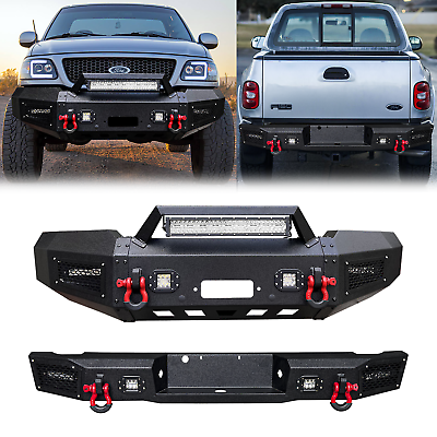 #ad Vijay For 1997 2003 Ford F150 Flareside Front Rear Bumper W Winch Plateamp;Lights