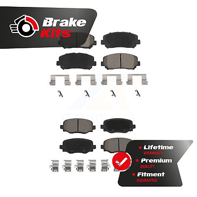 #ad Front Rear Ceramic Brake Pads Kit For 2018 2020 Jeep Cherokee