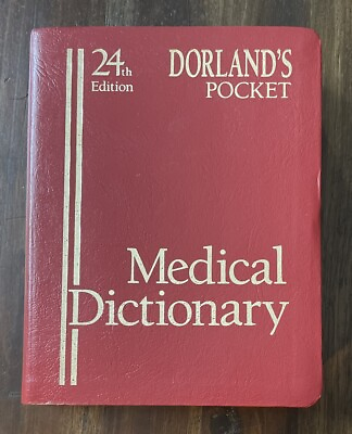 #ad Dorland#x27;s Pocket Medical Dictionary 1989 Soft Cover 24th Ed. Tabbed Book Mint