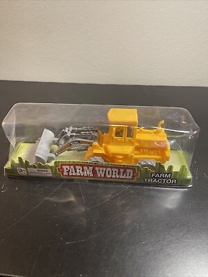 #ad Farm World Yellow Farm Tractor Gift Collectible Child#x27;s Toy Ages 3 Years VG
