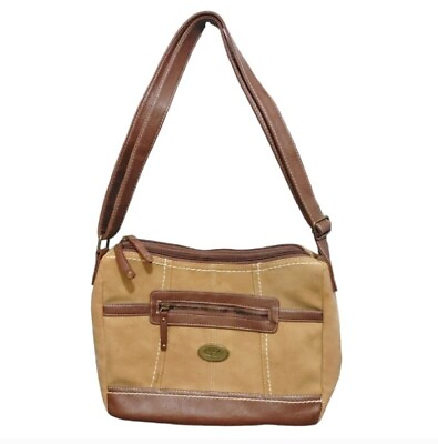 #ad #ad B.O.C. Brown Faux Suede Leather Crossbody Purse Bag Handbag