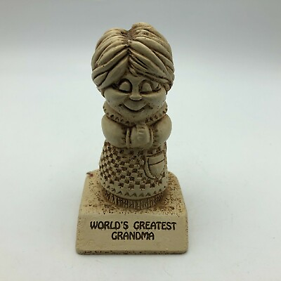 #ad 1972 Vintage WORLDS GREATEST GRANDMA Figurine W 245 USA Paula S62