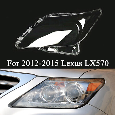 #ad Fit For 2012 2015 Lexus LX570 Headlight Lens Cover Transparent Left Light Case