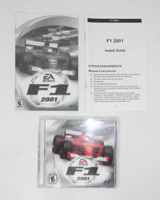 #ad F1 2001 PC Racing Game Electronic Arts 2001 CD ROM w Install Guide amp; Manual