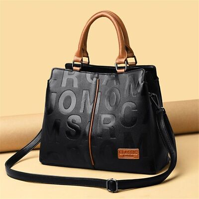 Women#x27;s Handbag Leather Luxury Designer Shoulder Crossbody Women Bag Tote Large $27.99